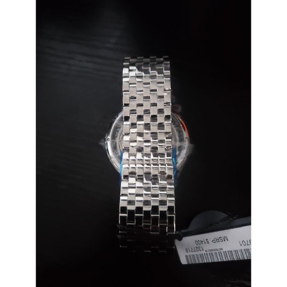 🔥NEW W/BOX & PAPERS Rare Stuhrling Men's Reserve Silver Dial Skeleton Watch - Picture 7 of 10